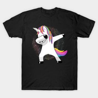 Dabbing cute and funny Unicorn - birthday gift T-Shirt